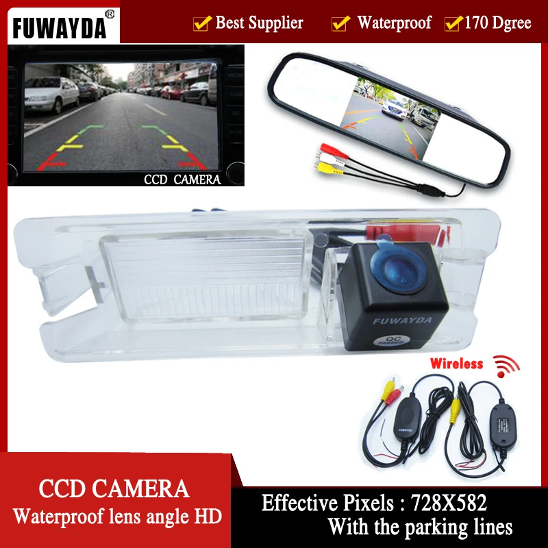 Камера заднего вида FUWAYDA для Nissan March Renault Logan Sandero 4 3 дюйма|camera for renault|rear view cameracar wireless
