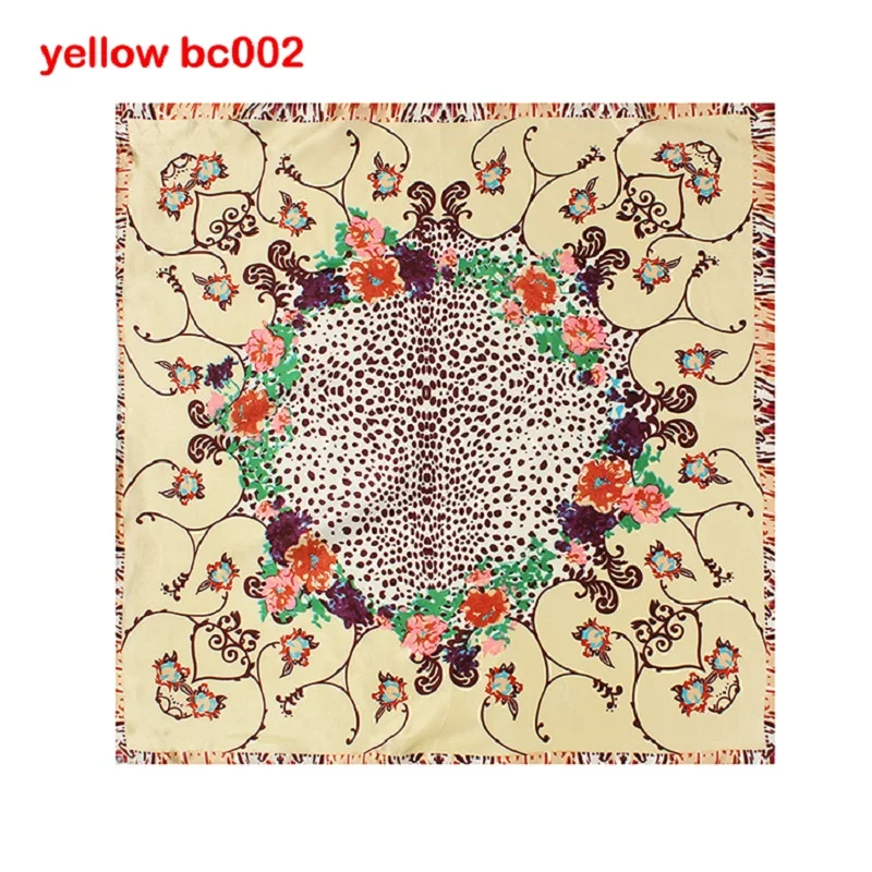 Популярный Шелковый квадратный шарф бандана Женская модная Брендовая женская