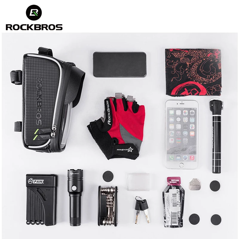 ROCKBROS Велоспортный Горный велосипед велосипедная Сумка 6 &quotВодонепроницаемый