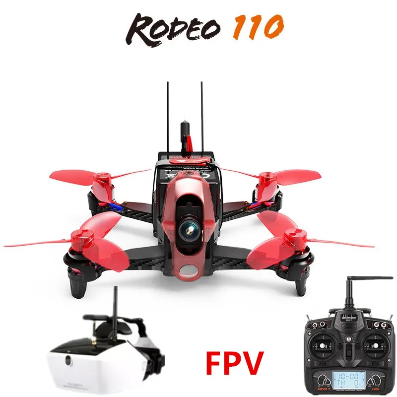 OWalkera Rodeo 110 + DEVO 7 пульт дистанционного управления очки 4 FPV RC Racing Drone6 00TVL камера