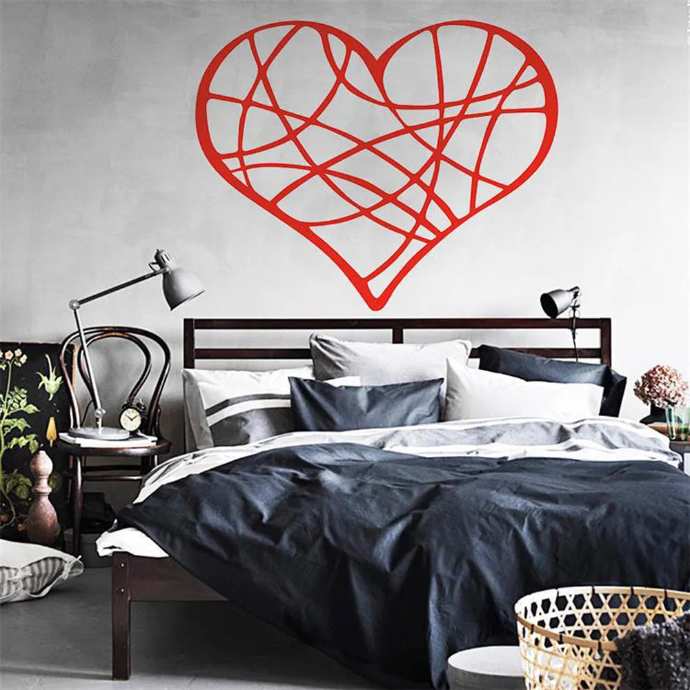 3 стильные стикеры ванная комната ПВХ день Святого Валентина Любовь Геометрия