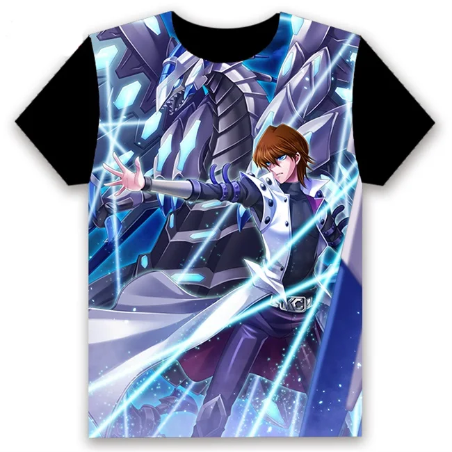 Мужская футболка аниме Yu-Gi-Oh! Дуэль Монстры печатных косплей с коротким рукавом унисекс Повседневная Черная футболка топы Летняя забавная рубашка - Цвет: 16