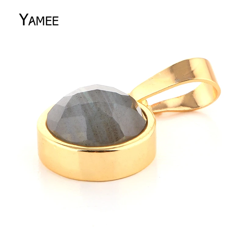 1 шт. натуральный лабрадорит драгоценный камень винтажная подвеска 12 мм Круглый