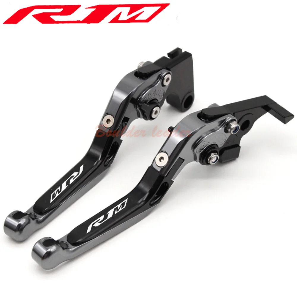 Логотип (R1M) di Titanio CNC Allungabili piegevoli Moto Leve Freno Frizione для Yamaha YZF R1/R1M/R1S 2015 2016 2017|leve freno