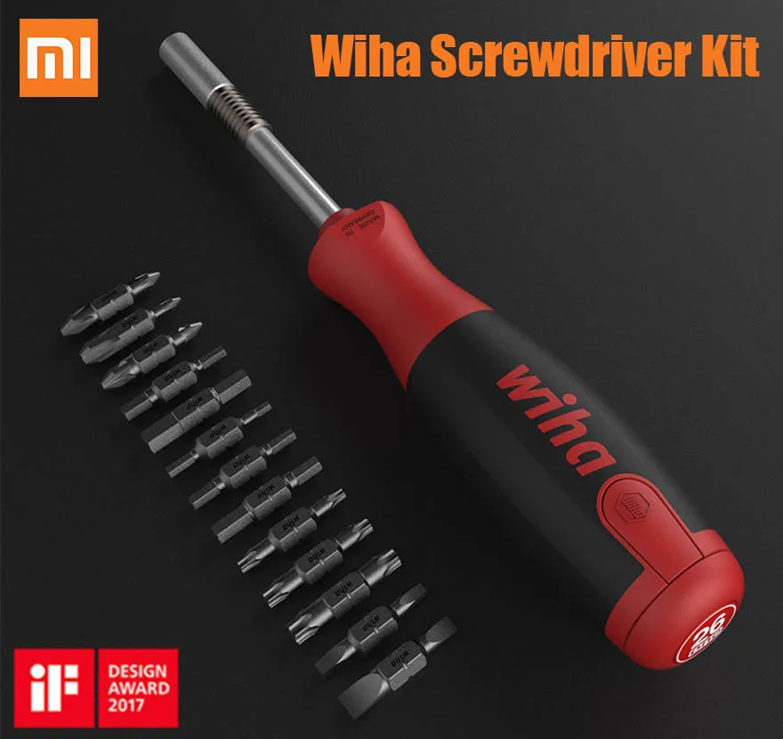 Xiaomi mijia Wiha ежедневно Применение отвертка комплект 26 в 1 точность магнитные биты Скрытая журнал дизайн отвертка