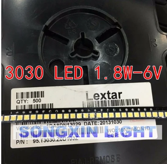 Светодиодная подсветка высокой мощности LED 1 8 W 3030 6V холодный белый лм PT30W45 V1