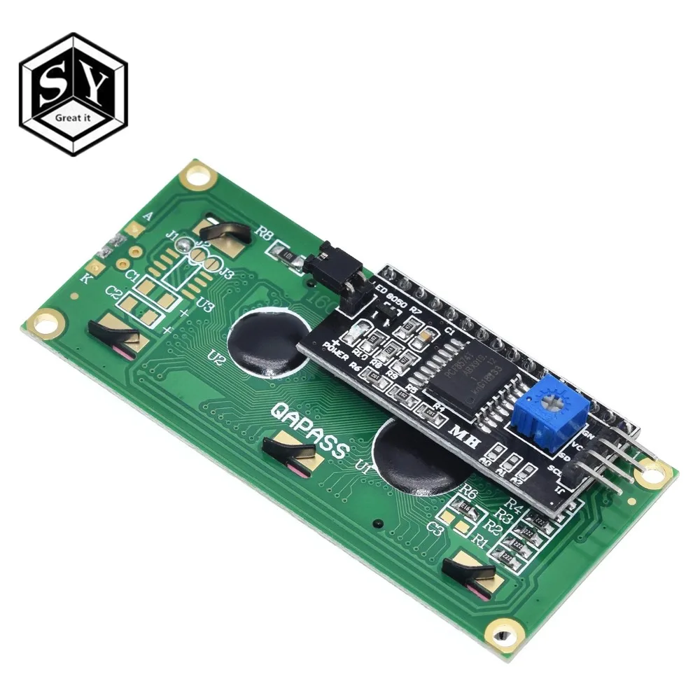 ЖК-дисплей GREAT IT lcd 1602+ ЖК-модуль 1602, синий/зеленый экран PCF8574 IIC/igc lcd 1602