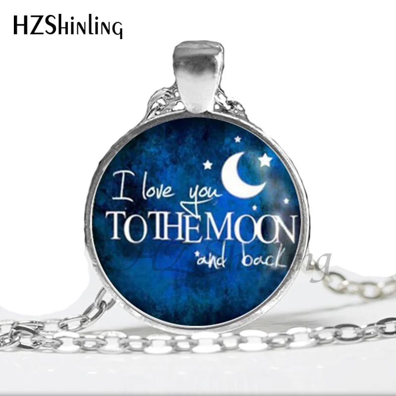 I love you to the moon and back подвеска Милая двойная Пара Ожерелье арт подарок на день