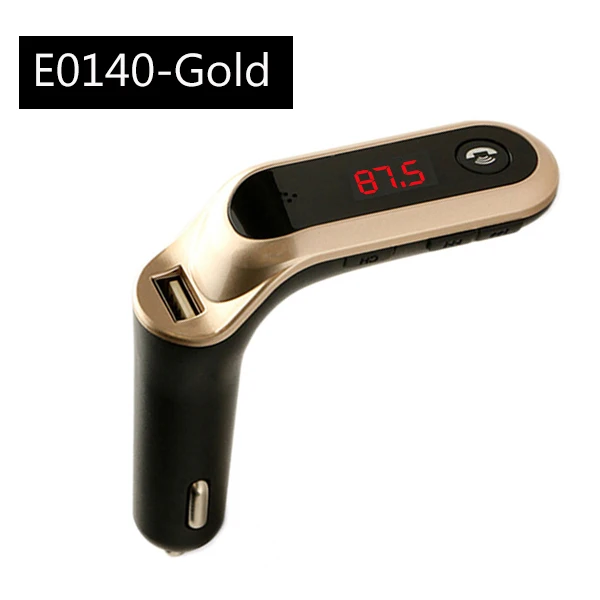 E0140-Gold Автомобильный Bluetooth 5,0, fm-передатчик, беспроводной аудио приемник, Автомобильный MP3 плеер, 2.1A, двойной USB, быстрое зарядное устройство, автомобильные аксессуары - Название цвета: E0140-Gold