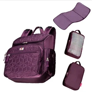 Purple Сумка для ухода за младенцем bolsa feminina коляска подгузник рюкзак вместительные, для будущих мам мягкий подгузник сумки Детская сумка-Органайзер Новинка - Цвет: Purple
