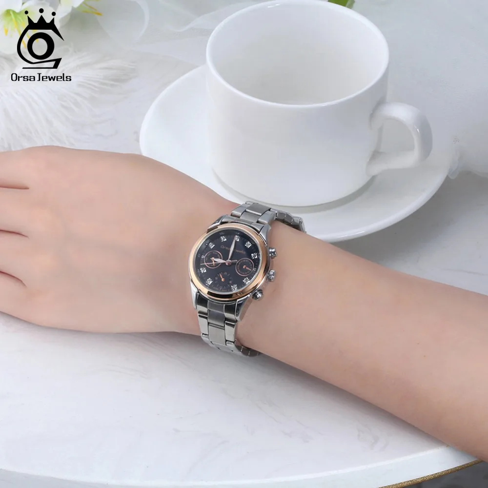 ORSA JEWELS женские часы из высококачественной нержавеющей стали кварцевые наручные часы женские часы Relogios Feminino OW11