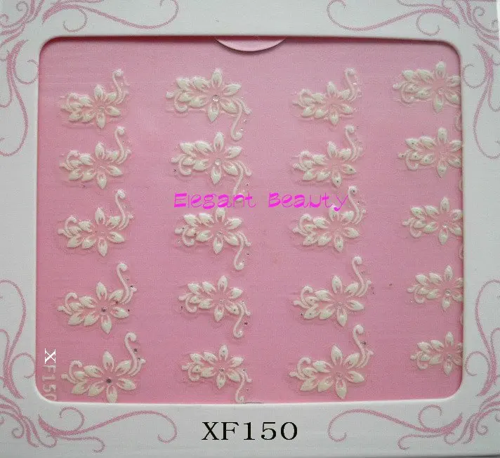 

wholesale newest 150 styles glow-in-the-dark Nail Art French Nail Patch tip 3D nail stickers 600pcs/lot free EMS/DHL shipping