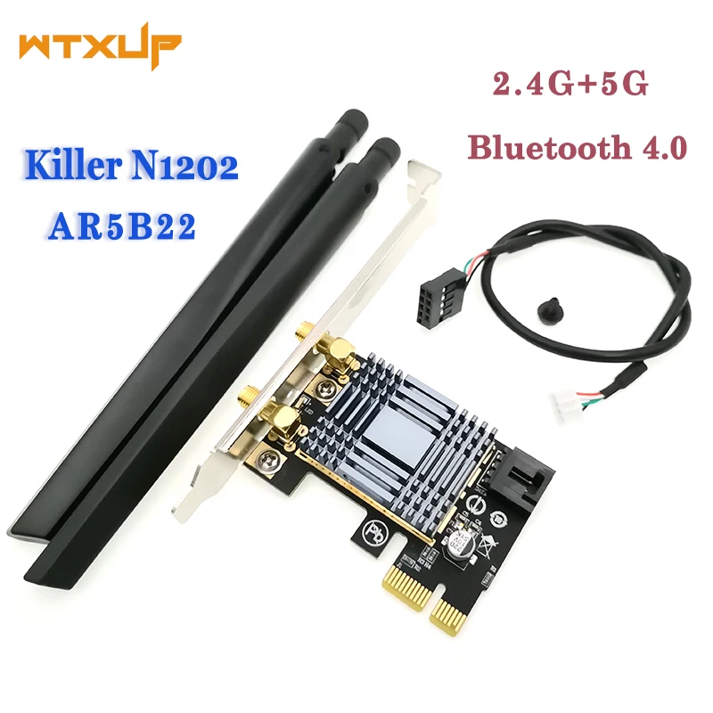 Двухдиапазонный 2,4G/5G Atheros AR5B22 AR9462 300 Мбит/с полумини PCIE wifi+ BT 4,0 Bluetooth 4,0 wifi сетевой адаптер