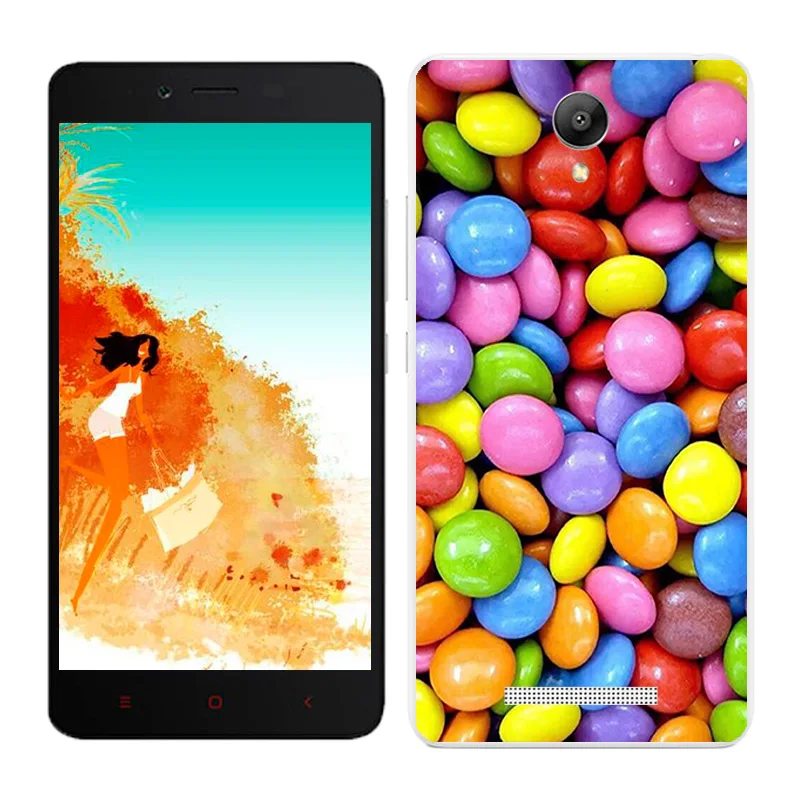 Чехлы для Xiaomi Redmi Note 2, Мягкая силиконовая задняя крышка для телефона Redmi Note2, черный чехол с рисунком Пейзажа для Hongmi Note2