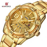 naviforce 2019 new brand luxury men watches mens full steel clock waterproof quartz gold watch man fashion sports wrist watch