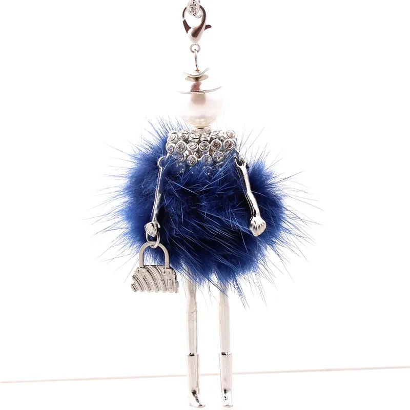 Модное очаровательное пушистое Кукольное ожерелье длинная цепочка ювелирное