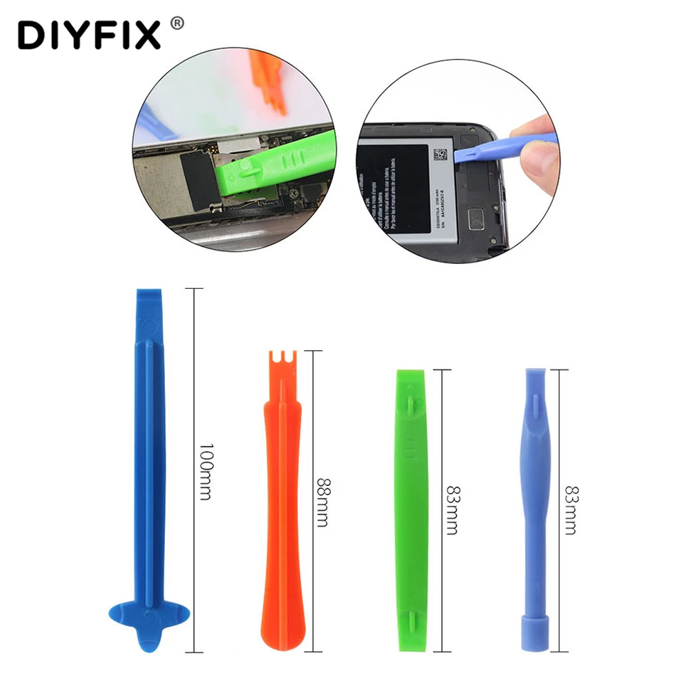 DIYFIX 19 шт. набор инструментов для ремонта телефона металлический держатель для мобильного телефона набор инструментов для разборки iPhone samsung ПК DIY набор ручных инструментов