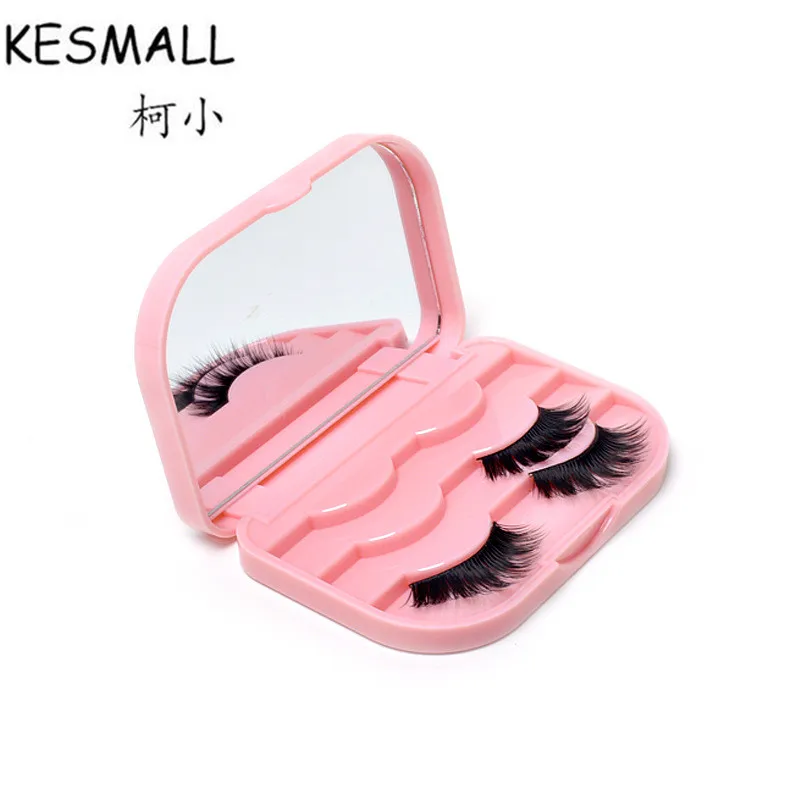 KESMALL 1 шт. милый розовый ящик для хранения накладных ресниц поддельные ресницы