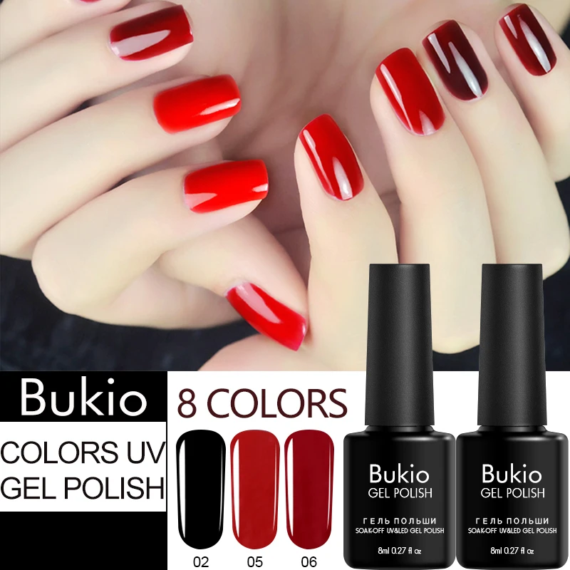 Bukio 2019 Новая серия 8 мл обычный гель лак для ногтей Soak Off длительный