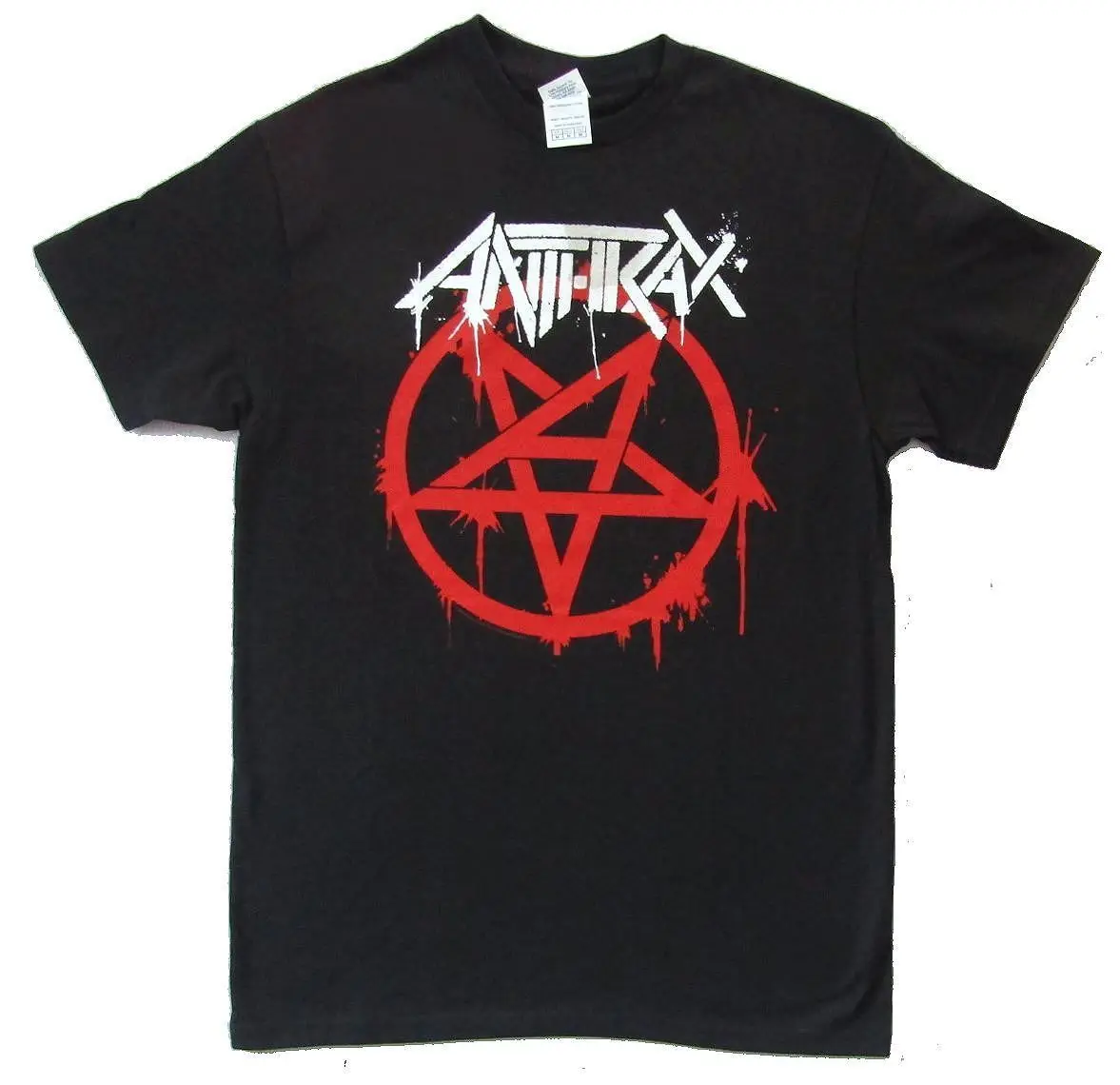 Черная футболка с принтом Anthrax Pentathrax Splatter новая официальная группа Merch pentложенная