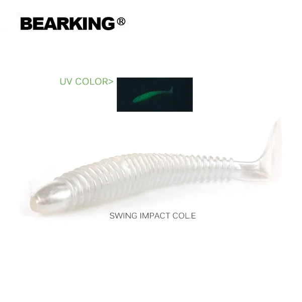 Горячая " 6 шт 10 см/4,8 г Bearking Мягкая силиконовая приманка профессиональная приманка качественный искусственный Карп Воблеры - Цвет: E