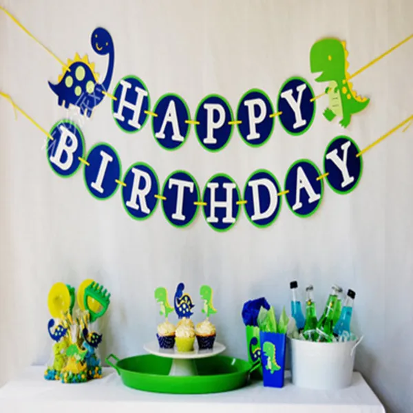 1 комплект новый дизайн детский мультяшный динозавр день рождения баннеры для