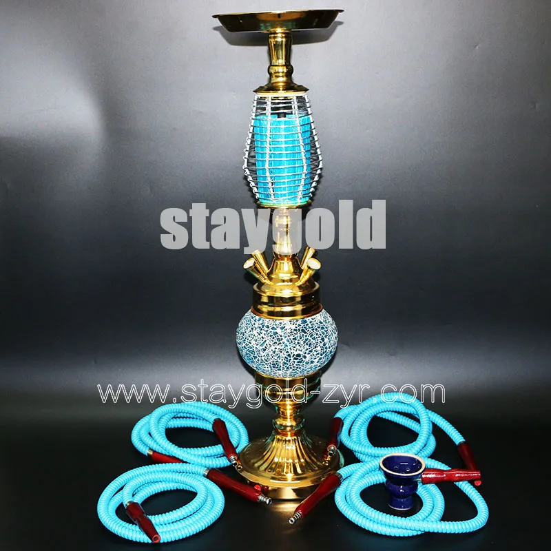 

Big Glass Hookah Luxurious Chicha Four Hoses Big Size Ceramic Bowl Base Water Pipe Nargile Narguile Smoking Complete Shisha