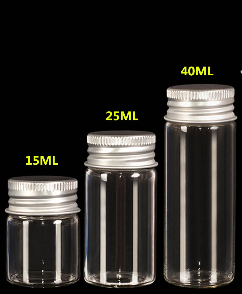 100 шт. маленькие стеклянные прозрачные мини бутылки с винтовой крышкой 25 мл|empty