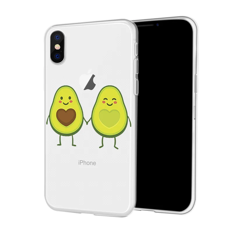 Чехол для телефона с рисунком iPhone XR 7 8 Plus X MAX 5 SE милый забавный Прозрачный чехол