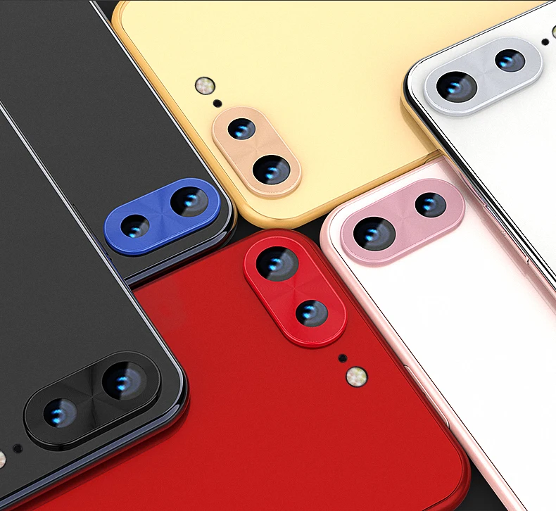 Роскошный протектор для объектива камеры iPhone 7 8 металлический задний полное