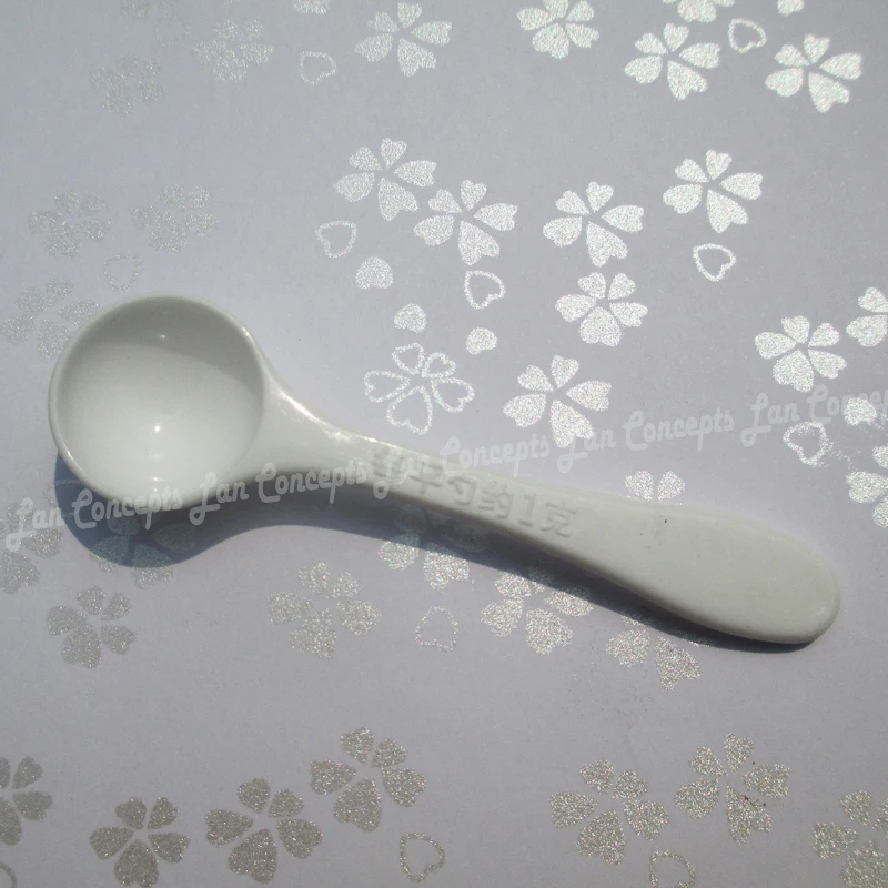 1 г пластиковая мерная ложка HDPE для медицинского молочного порошка жидкая белая