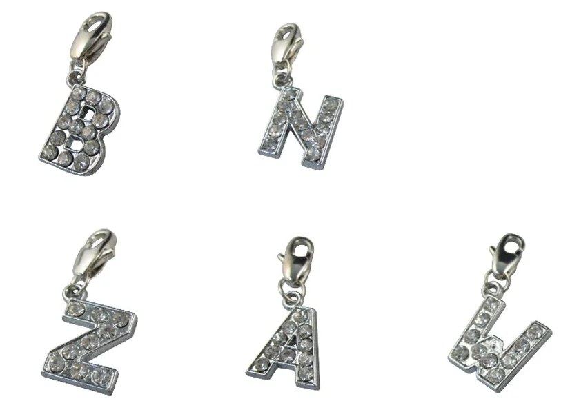 26 шт. разные буквы алфавита со стразами амулеты|charms assorted|assorted charmsalphabet letter charms |