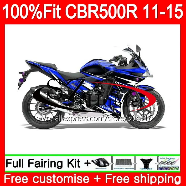 

Инъекция для HONDA CBR500 RR CBR500R 11 12 13 14 15 118SH.4 CBR 500R CBR500RR 2011 2012 2013 2014 2015 синие белые новые обтекатели