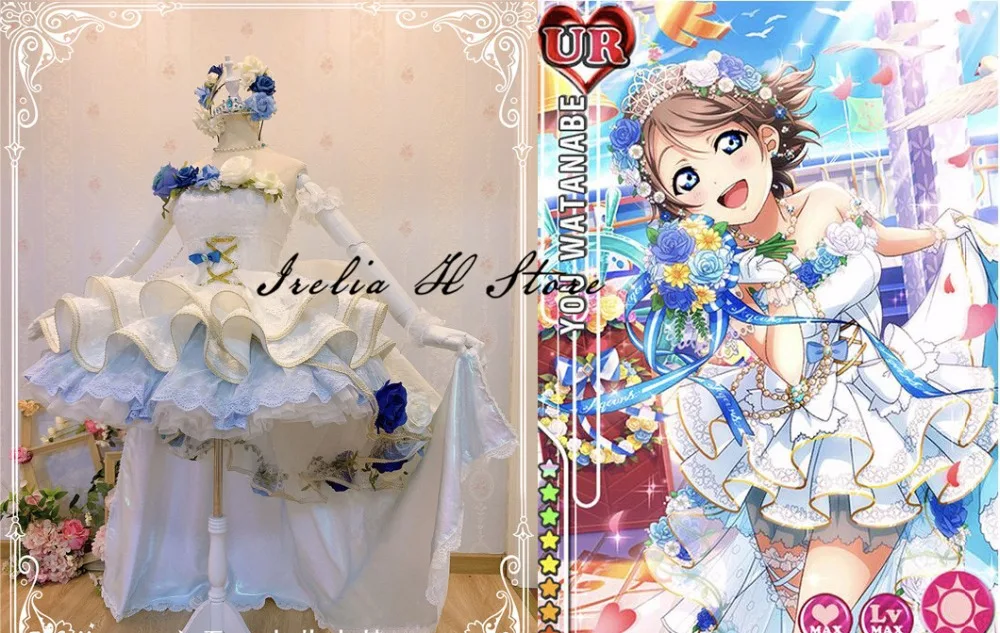 Свадебное платье невесты Love live Sunshine Aqours Watanabe You карнавальный костюм высокого
