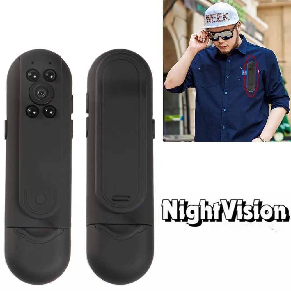 Мини камера ночного видения 1080P Датчик движения тела видеокамера ультра
