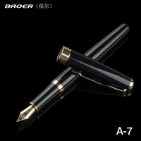 baoer 388 fine nib 0 5mm fountain pen for finance luxury metal ink pens office supplies school supplies birthday gift