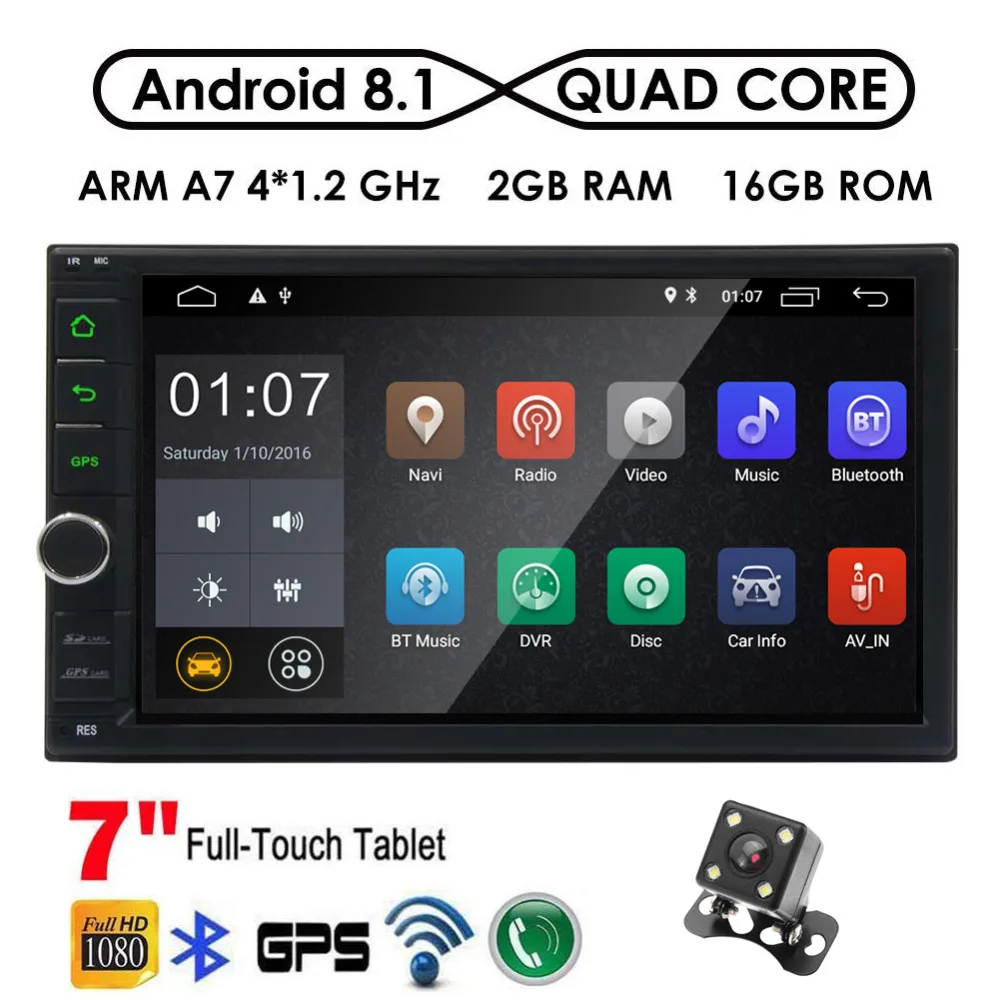 2 Din Автомобильный Радио стерео Поддержка Bluetooth 1080P видео MirrorLink Авто GPS навигация
