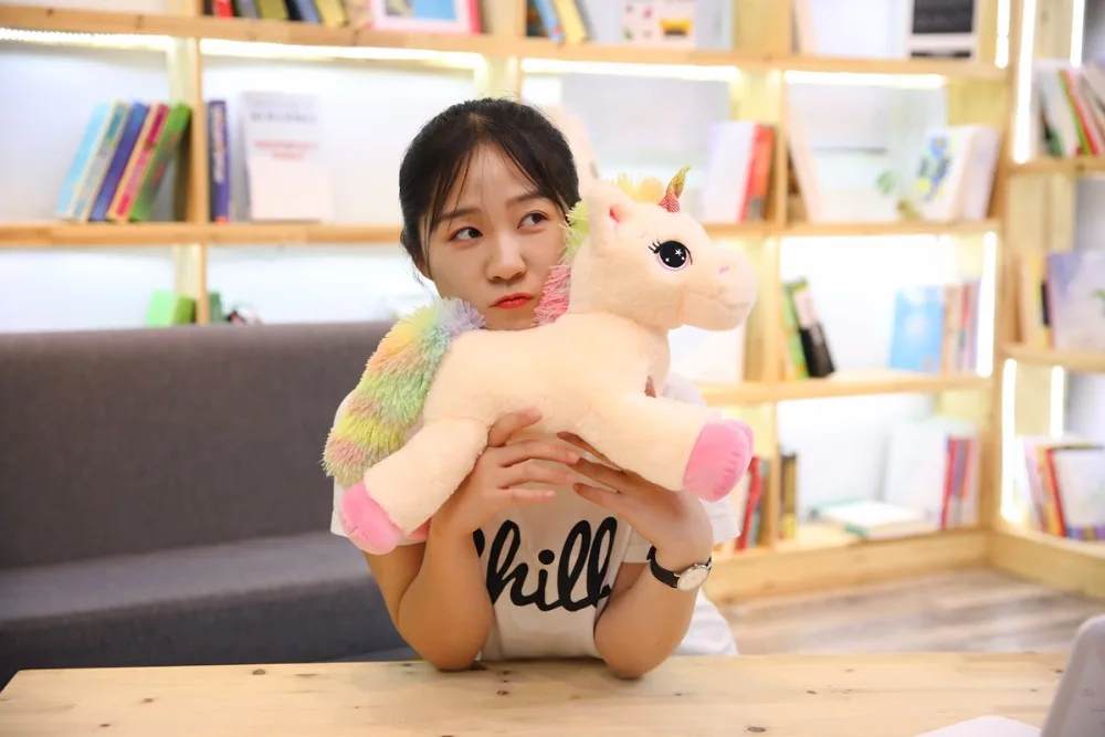 new Big 40cm/60cm/80cm lucky star unicorn rainbow horse cute stuffed animal plush toys baby birthday gifts home | Игрушки и хобби