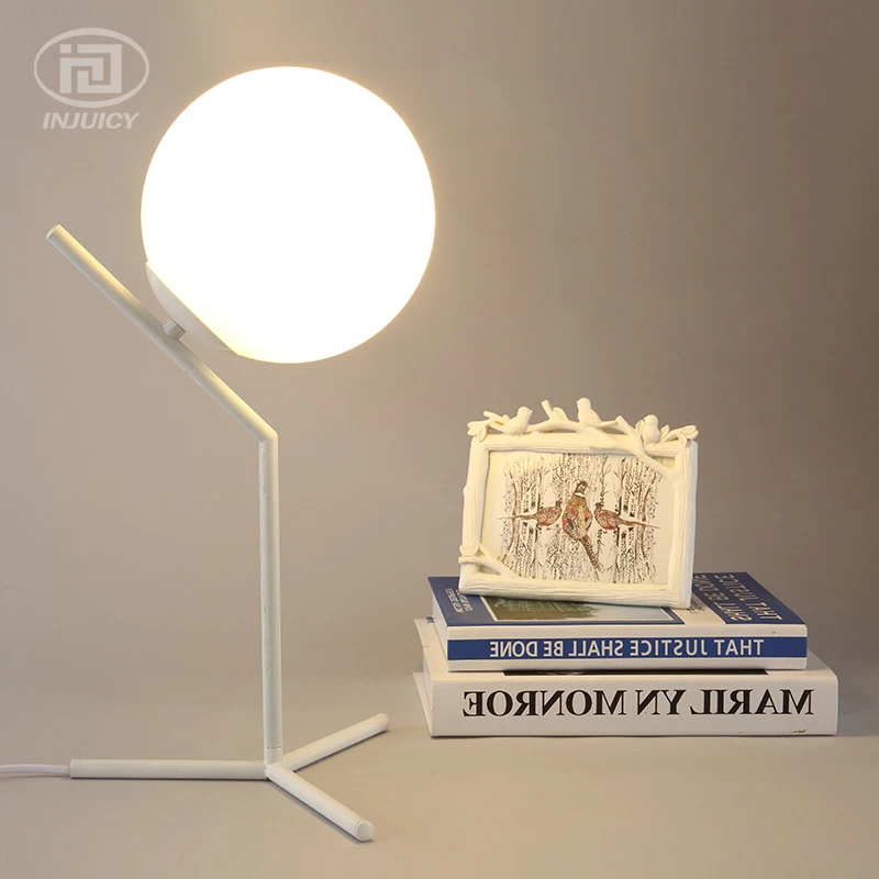 Лофт минималистичный Современный Стеклянный Шар Настольная лампа скандинавский
