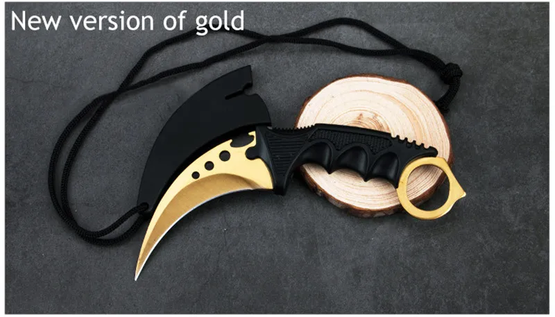 Karambit CSGO игра коготь нож открытый коготь высокой твердости нож для выживания в дикой природе многофункциональный прямой нож