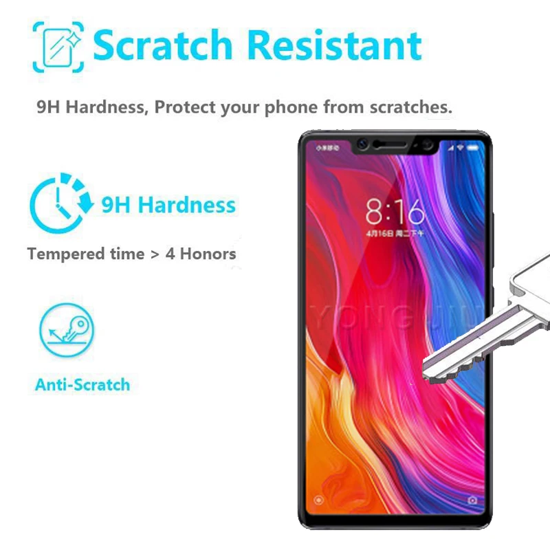 2 упаковки полное покрытие из закаленного стекла для Xiaomi Mi 8SE протектор экрана на
