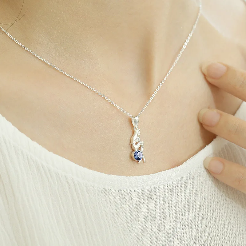 Женское ожерелье с подвеской русалка из серебра 925 пробы|necklace necklace|necklace silver