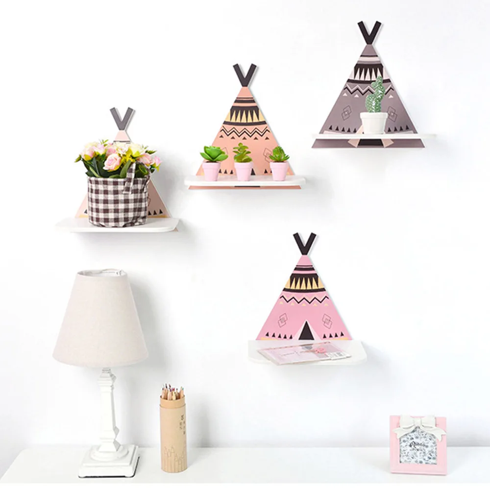 Скандинавский Декор для дома полка хранения винтажная деревянная мелочей