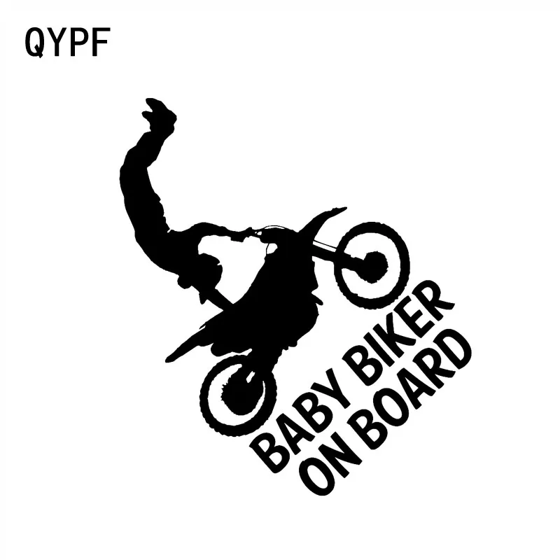 QYPF 13,2 см* 15 см детская Байкерская Виниловая Наклейка На Автомобиль Мотоцикл Наклейка Черный Серебряный C14-0248