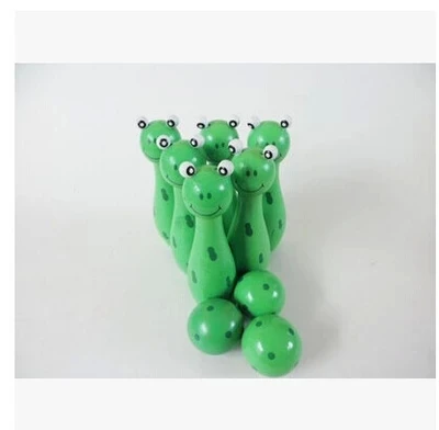 Набор деревянных мячей для боулинга с животными игрушка детей 6 контактов