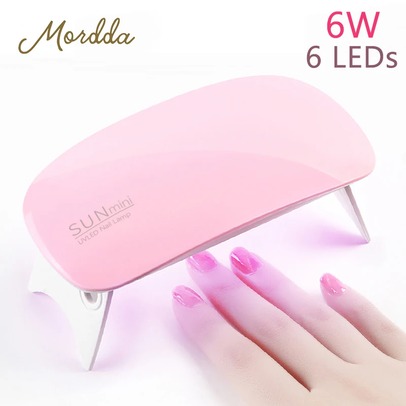 MORDDA 6W Nail Lamp For Manicure UV LED All Nails Dryer Curing Gel Polish Hybrid Varnish USB Ice Art Tool |
