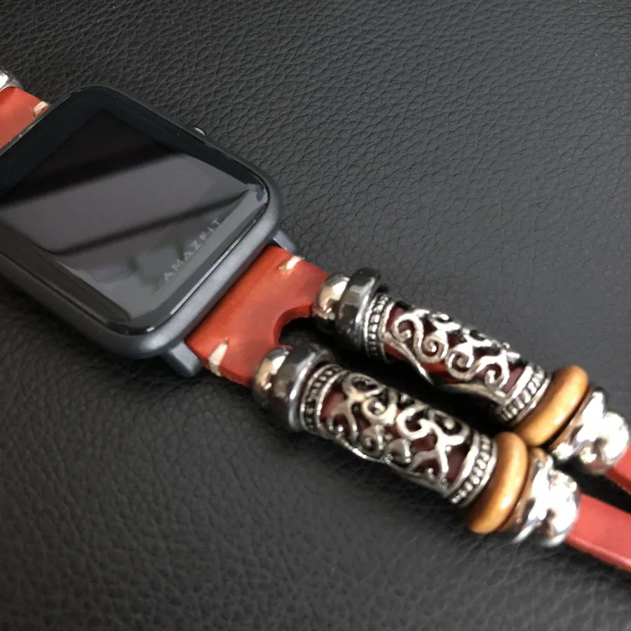 Для Huami Amazfit ремешок Bip из натуральной кожи ремешок для часов Garmin Vivoactive3 браслет ремешок для samsung Galaxy Watch 42 мм ремешок