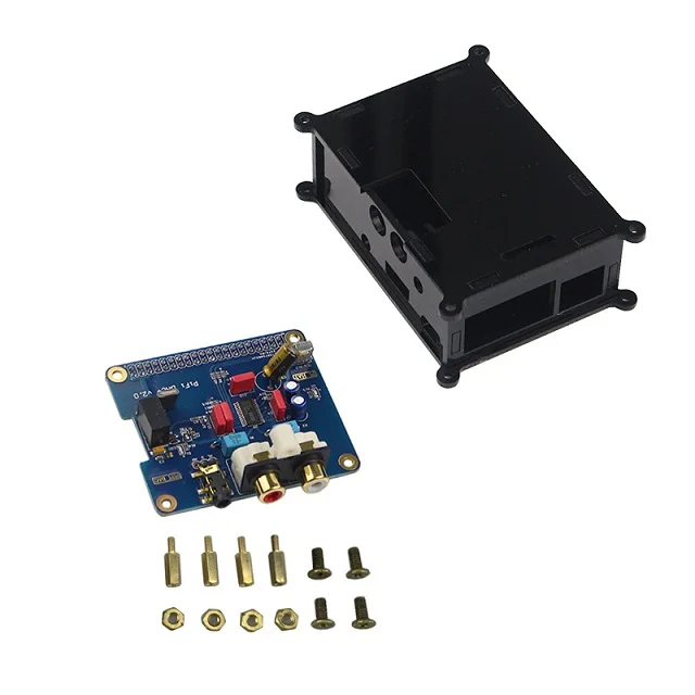 Raspberry Pi 3 HIFI PiFi DAC Аудио Звуковая карта ies интерфейс Плата расширения с акриловым чехол для Raspberry Pi 3 Model B 3B Plus - Цвет: Sound Card with Case