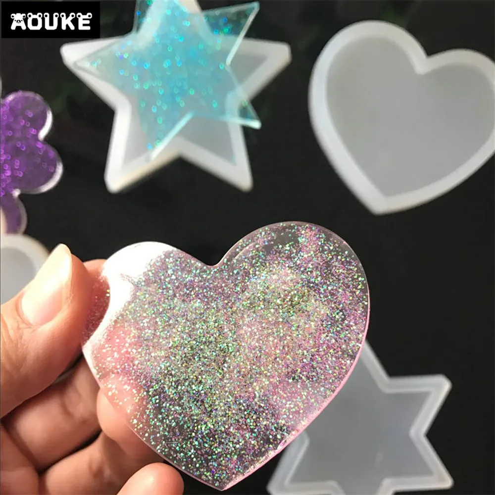 Эпоксидная смола для украшений в виде сердца Сакуры и звезд |