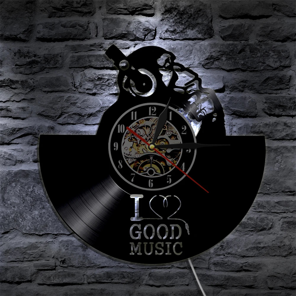 Настенные часы I Love Good Music светодиодный светодиодная подсветильник светильник с